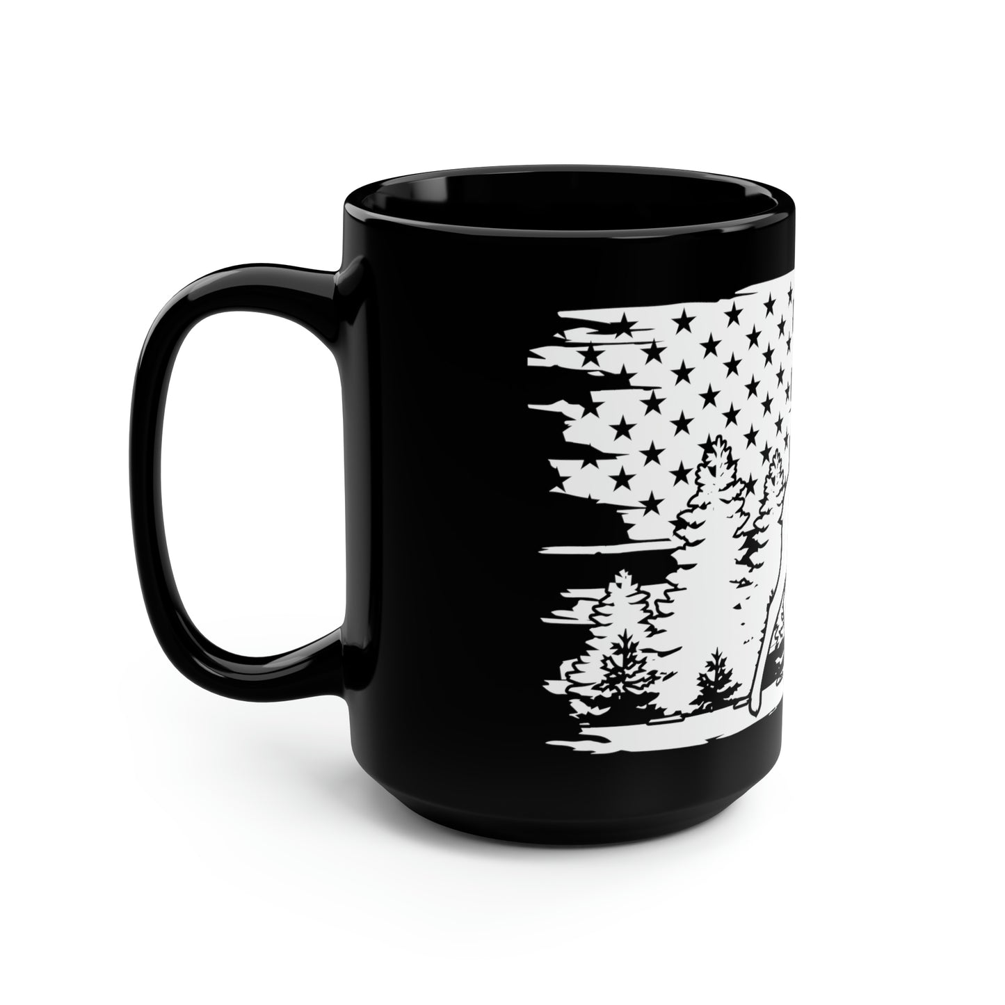 Deer American Flag Mug, 15oz