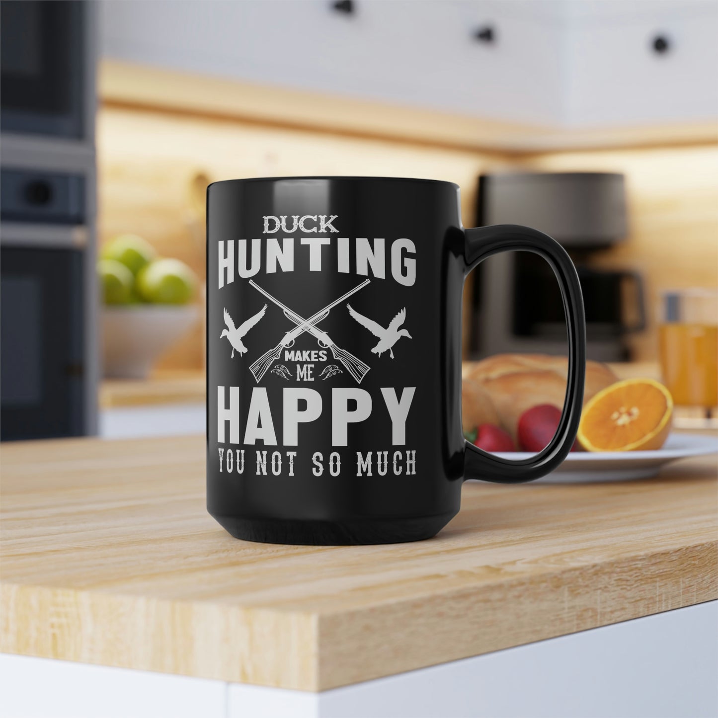 Duck Hunting Makes Me Happy Mug, 15oz