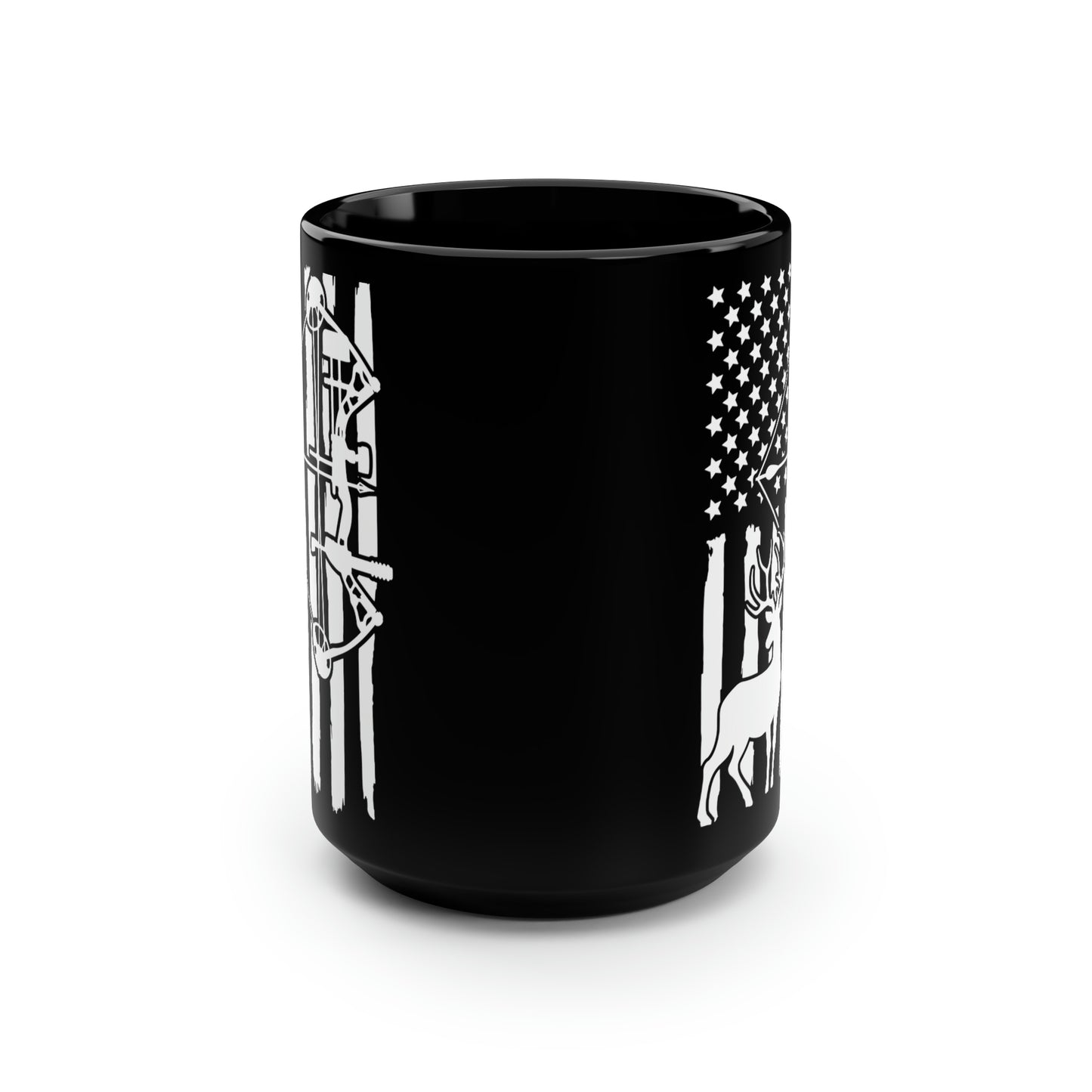 Bow Hunter American Flag Mug, 15oz